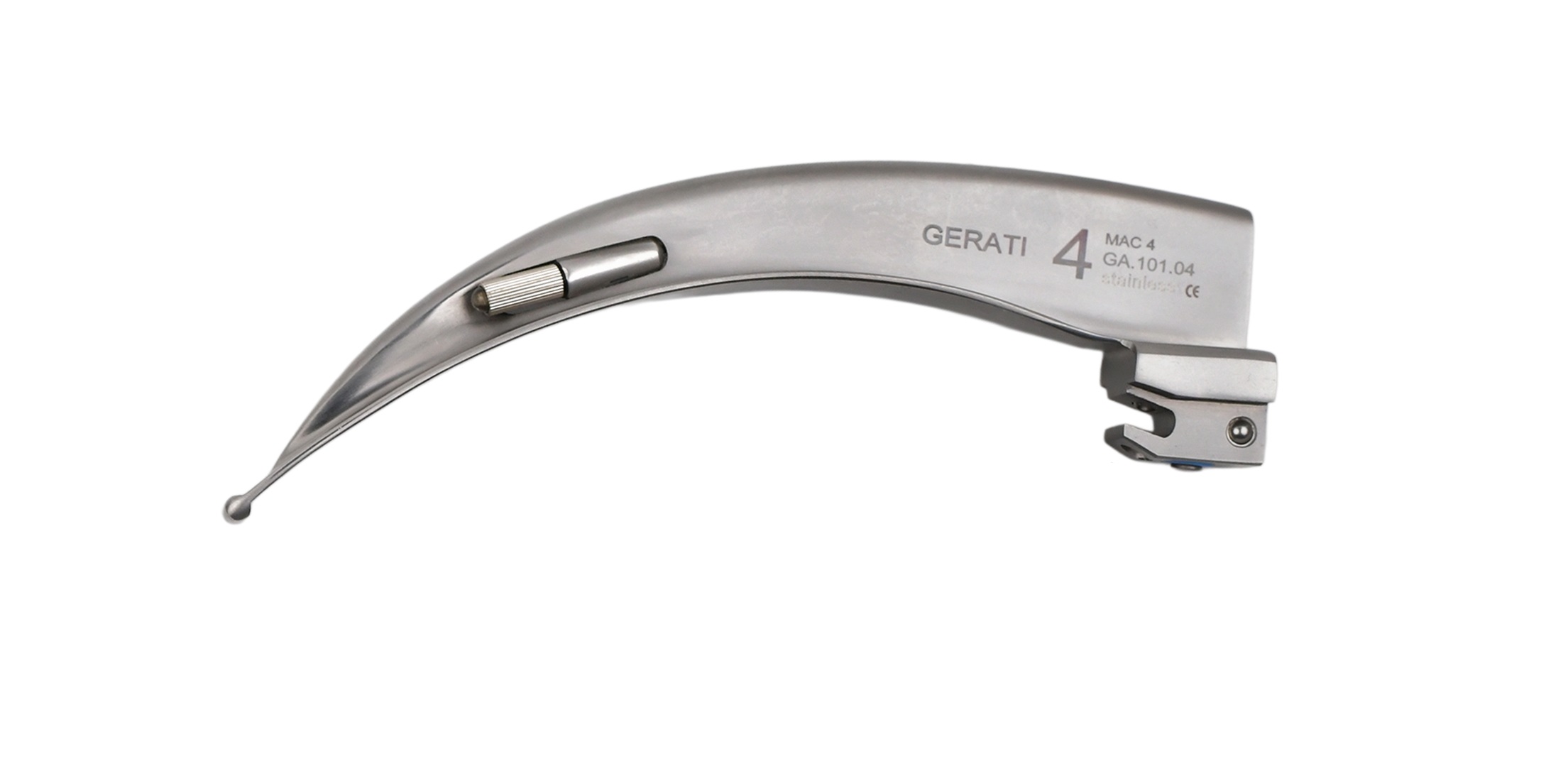 GERATI Macintosh 4 conventional laryngoscope blade with LED lamp on the blade, GA 101-04