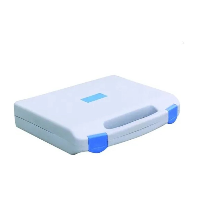 Hard laryngoscope carry case with label area for a private-label brand